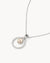 October Birthday Halo Necklace Set, Silver