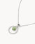 August Birthday Halo Necklace Set, Silver