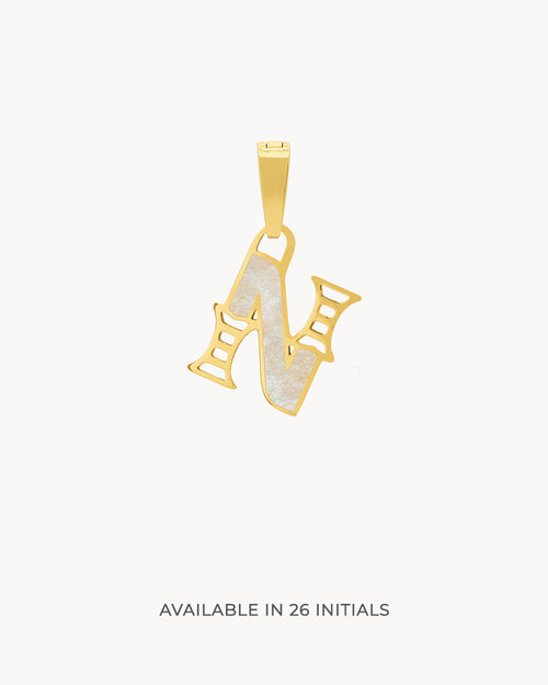 N Dainty Siġill Initial Pendant