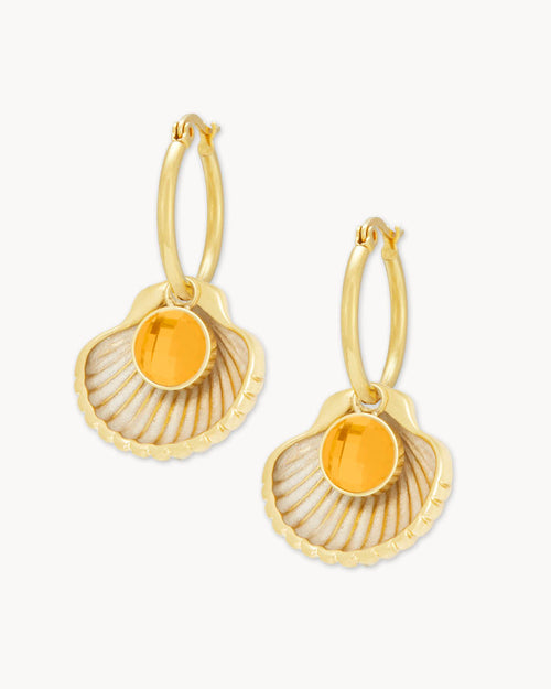 November Lucky Vibes Birthstone Earrings Set, Gold