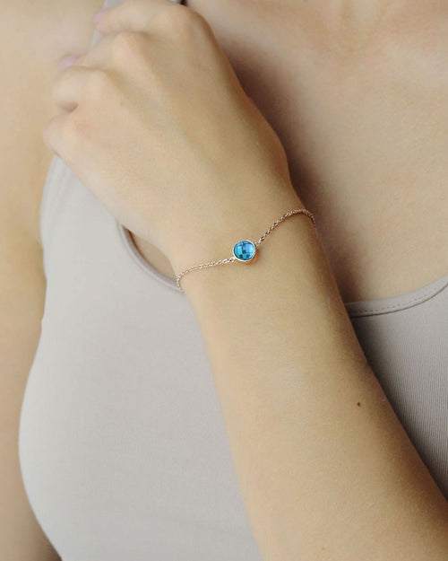 September Birthstone Wisdom Signature Bracelet, Gold