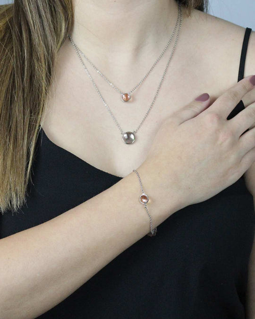 October Birthstone Love Signature Bracelet, Silver