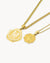 Siġill Initial Munita Teacher Necklace Set, Gold
