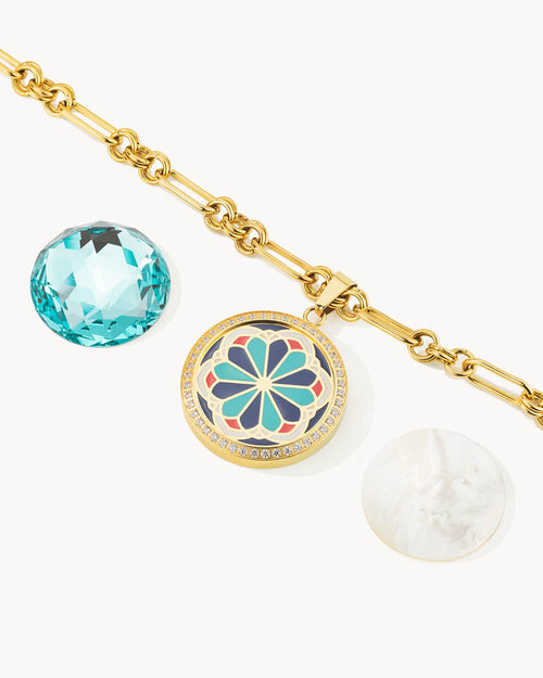 Ta’ Pinu Rose Window Maduma Twist Coin Blue, Gold