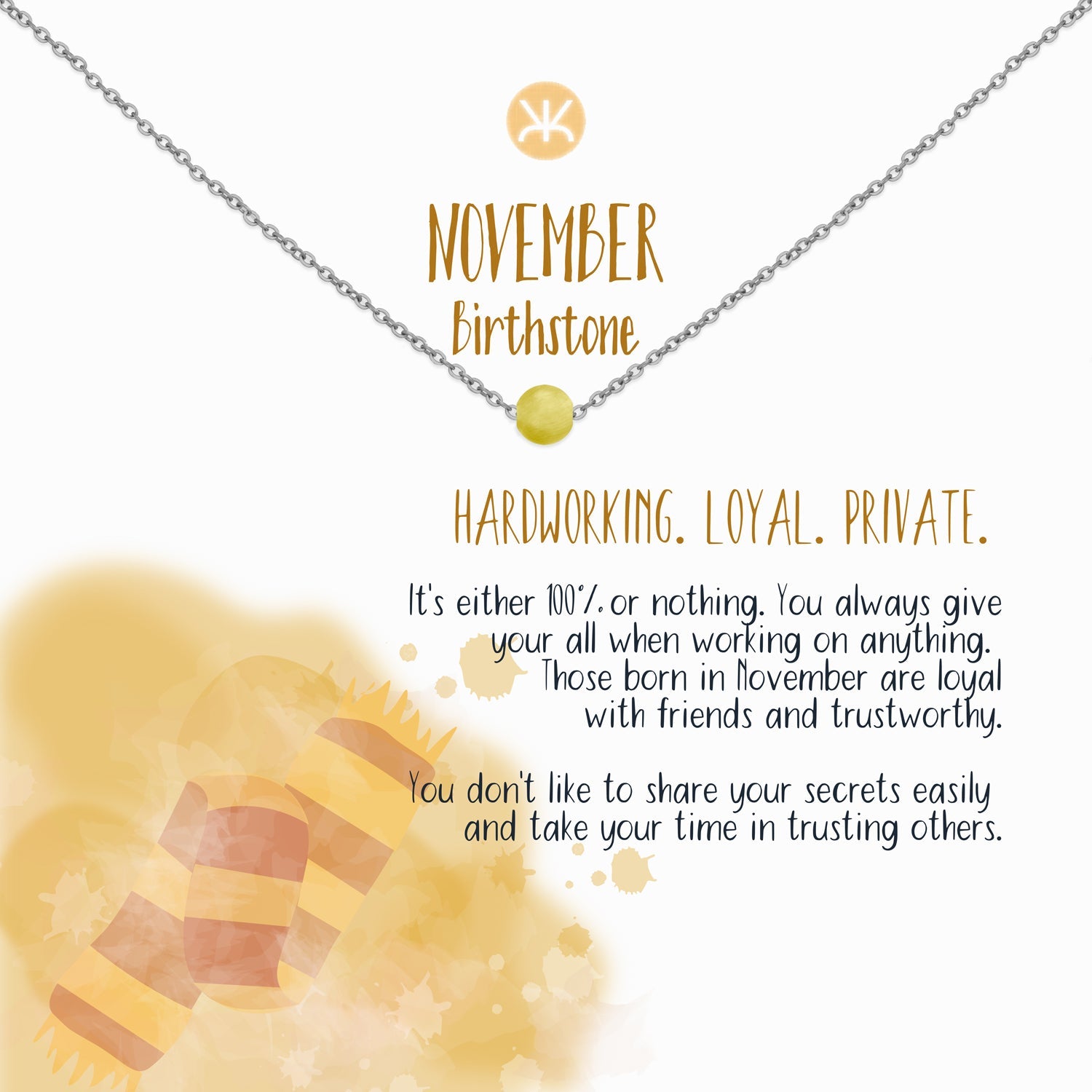 November Necklace, Silver