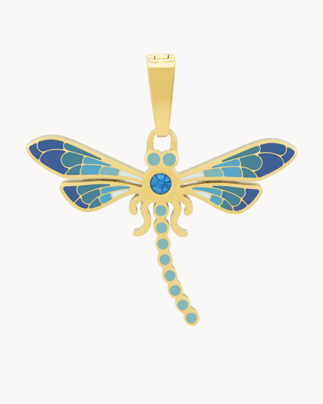 Wise Dragonfly Pendant, Gold