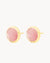 Pure Love Stone Blush Cateye Ħabbata Stud Earrings, Gold