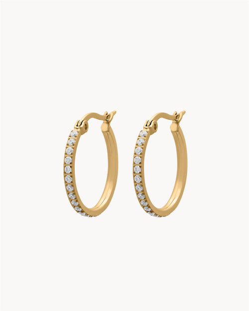 Medium Starlight Hoop Earrings, Gold