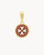 Kavallieri Bravery Red Maltese Cross Maduma Pendant, Gold