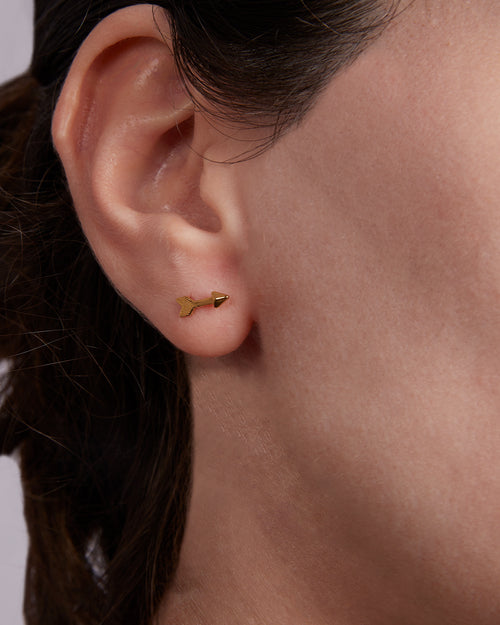 Arrow Stud Earrings, Gold