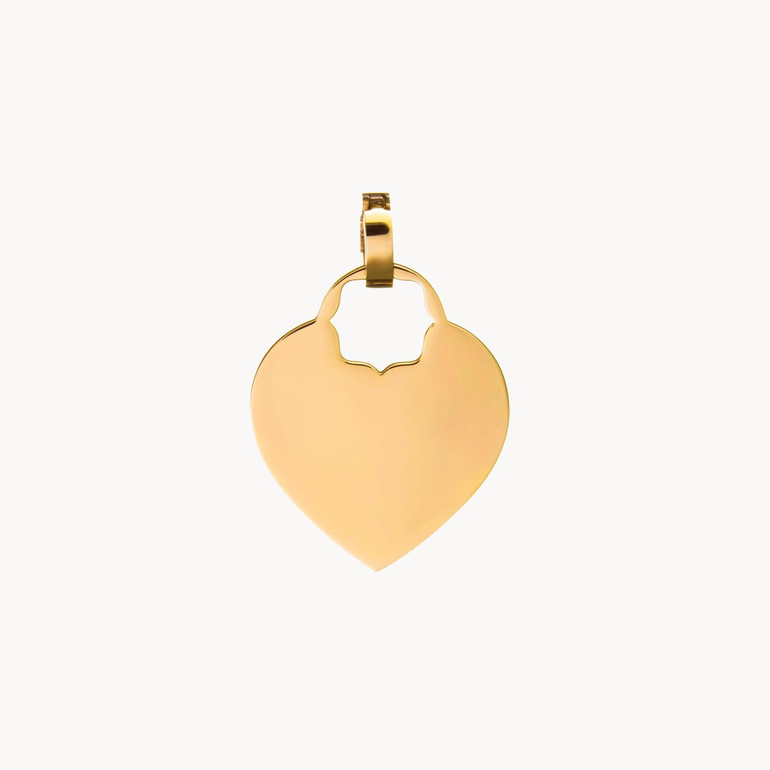 Heart Engravable Pendant Gold