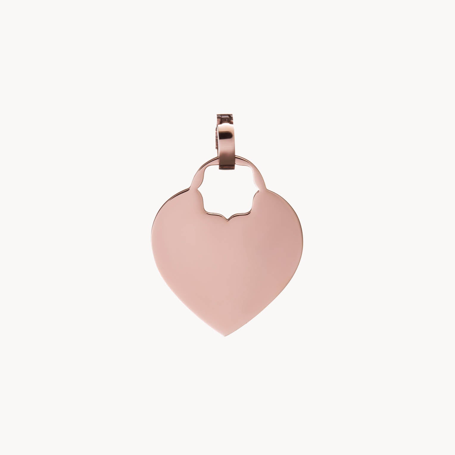 Heart Engravable Pendant, Rose Gold