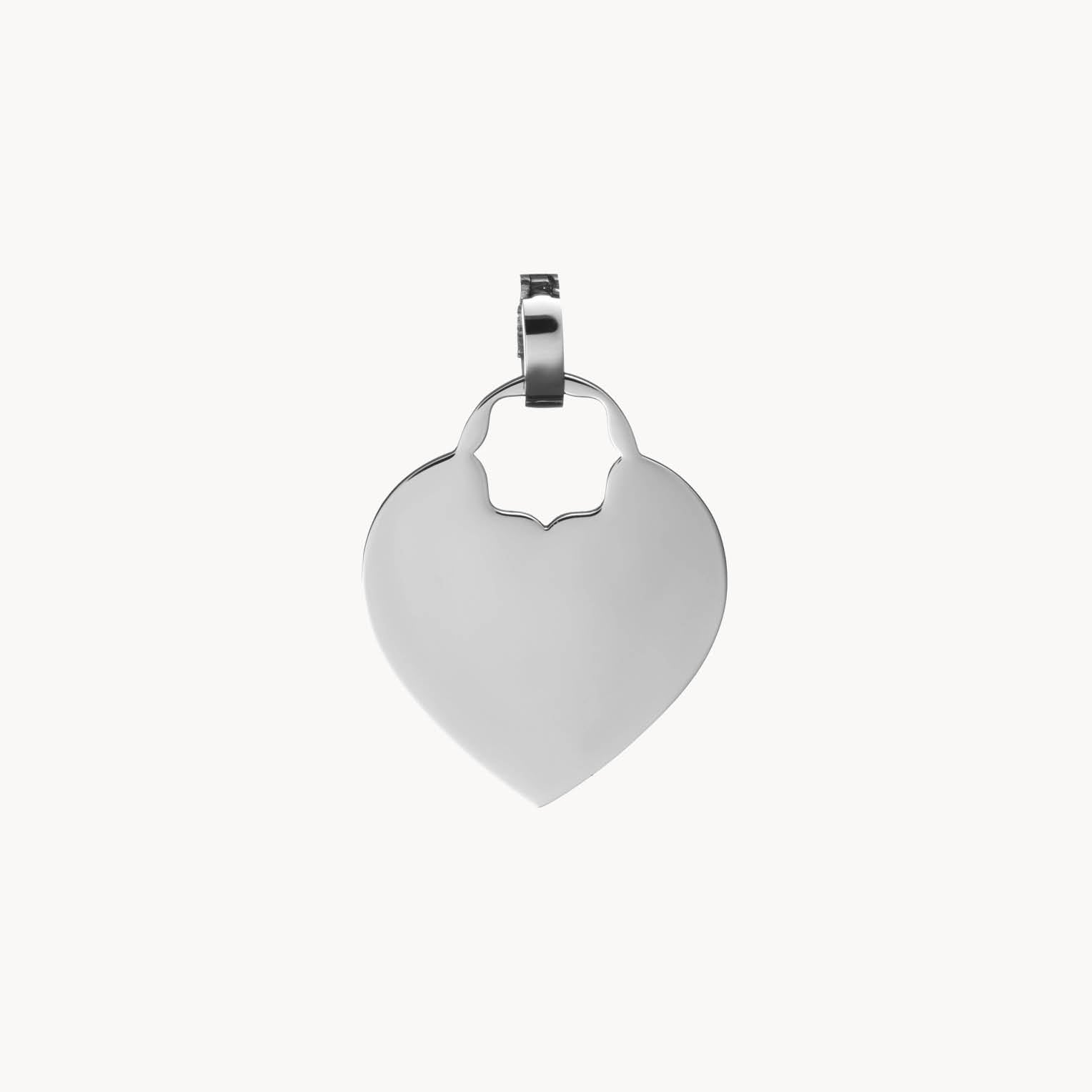 Heart Engravable Pendant, Silver