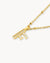 F Dainty Sigill Necklace Set, Gold