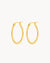 Large Signature Hoops, Gold