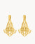 Hollow Carnation Pendant, Gold Earring Pendants