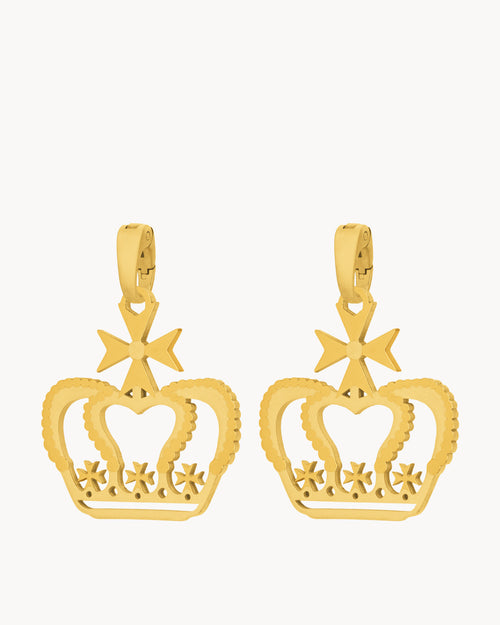 The Crown Pendant, Gold Earring Pendants