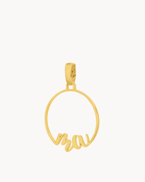 Ma Ribbon Pendant, Gold