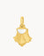 Protection Carnation Engravable Locket Pendant, Gold