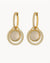 October Bridal Birthstone and Halo Earrings Set, Gold