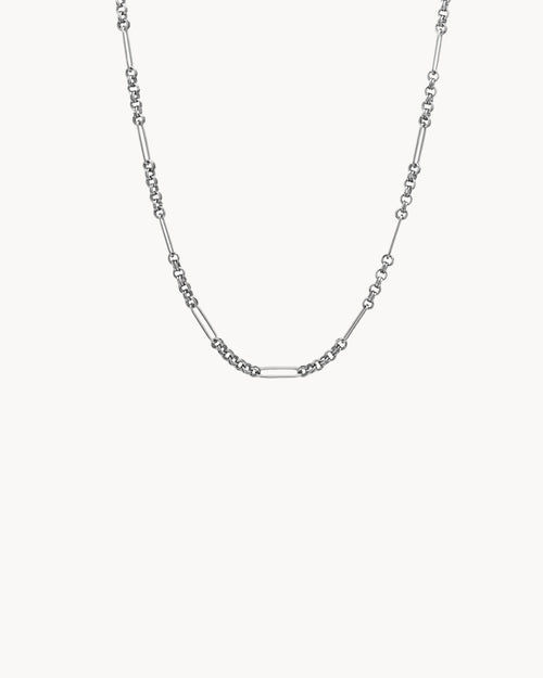 Dainty Double Link Chain, Silver