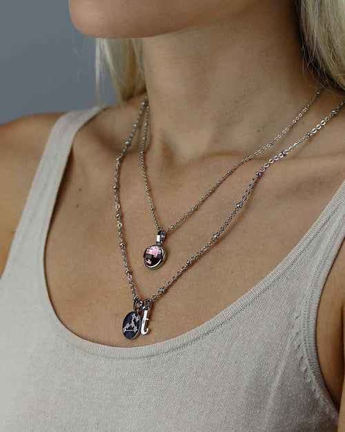 February Birthstone Devotion Signature Pendant, Silver