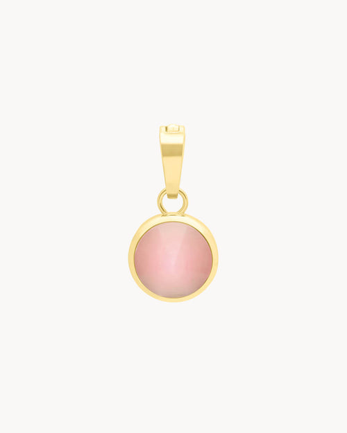 Pure Love Stone Blush Cateye Ħabbata Pendant, Gold
