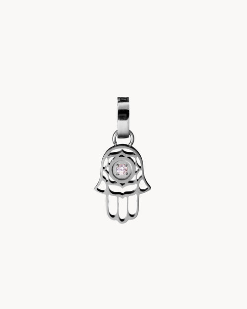 Hand of Fatima Pendant, Silver