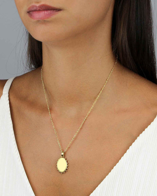 Domna Munita Engravable Pendant, Gold