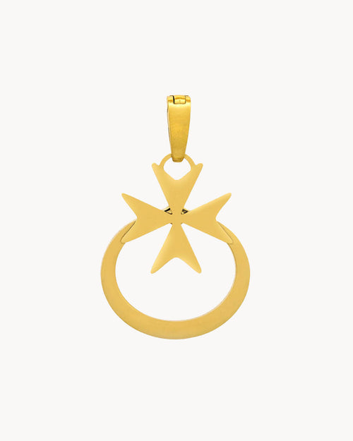 Maltese Cross Ħabbata Pendant, Gold