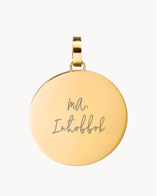 Mother's Day Medium Disc Pendant, Gold