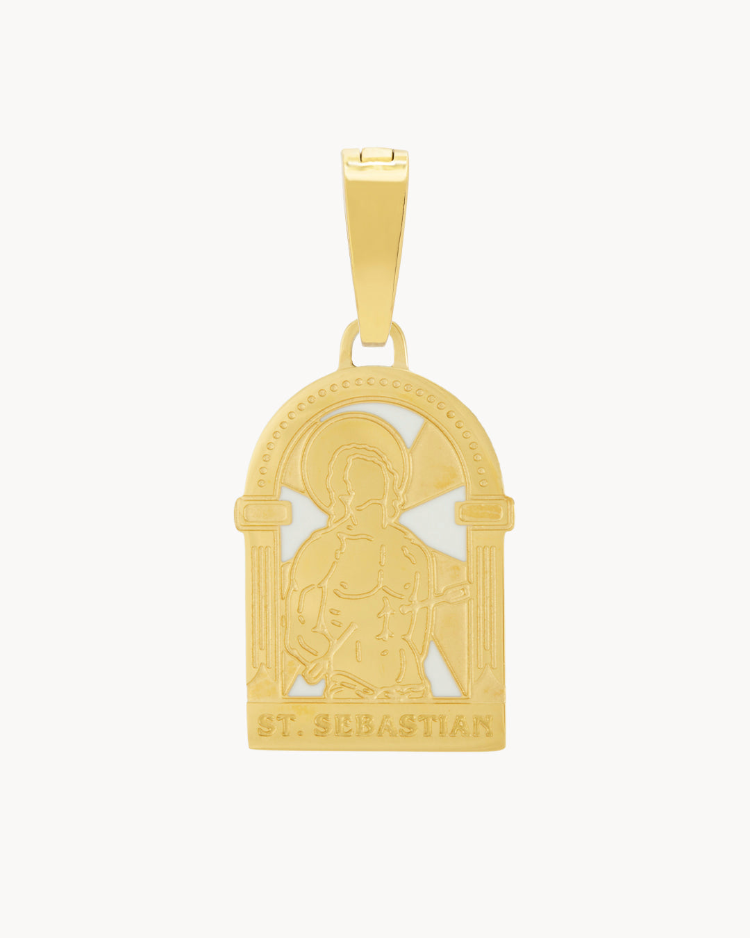St Sebastian Pendant, Gold