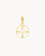 White Fleur-de-Lis Maduma Pendant, Gold