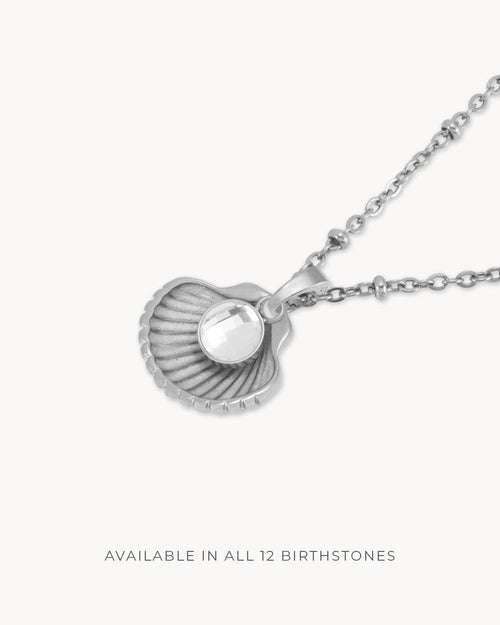 Lucky Vibes Birthstone Necklace Set, Silver