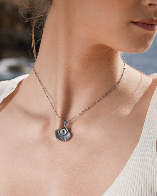 Lucky Vibes Birthstone Necklace Set, Silver
