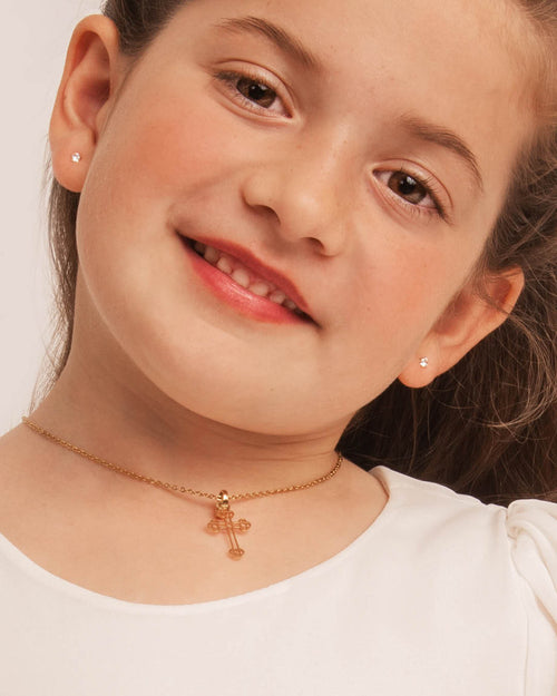 Confirmation Salib Pendant, Gold