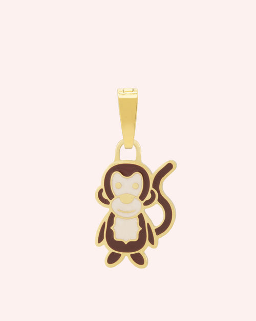 Cheeky Monkey Pendant, Gold