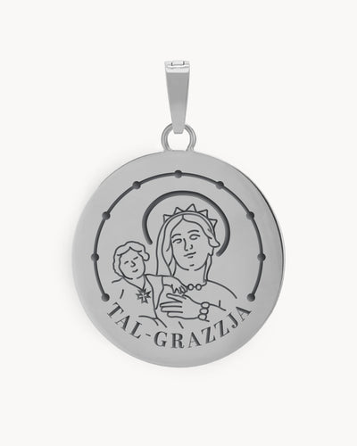 Madonna Tal-Grazzja Pendant, Silver