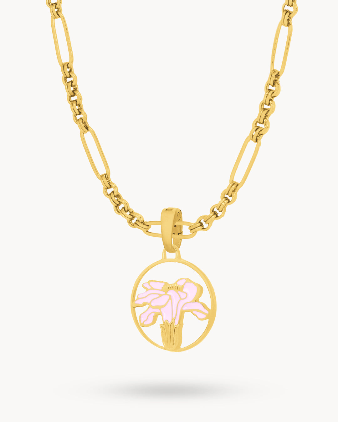 October Birth Flower Marigold Necklace Set, Gold