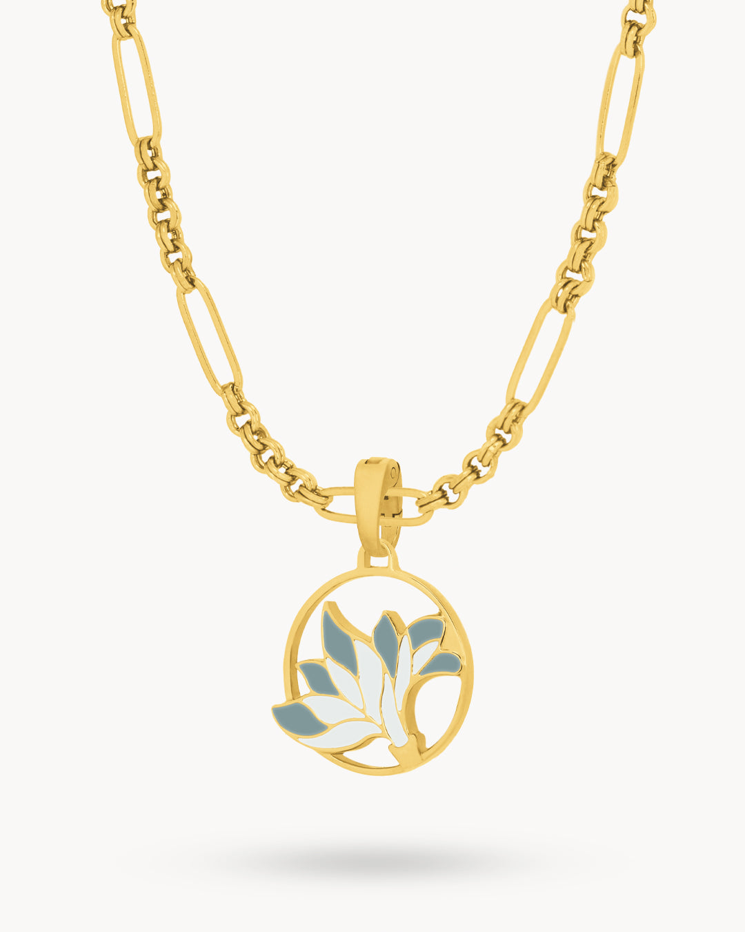 December Birth Flower Narcissus Necklace Set, Gold