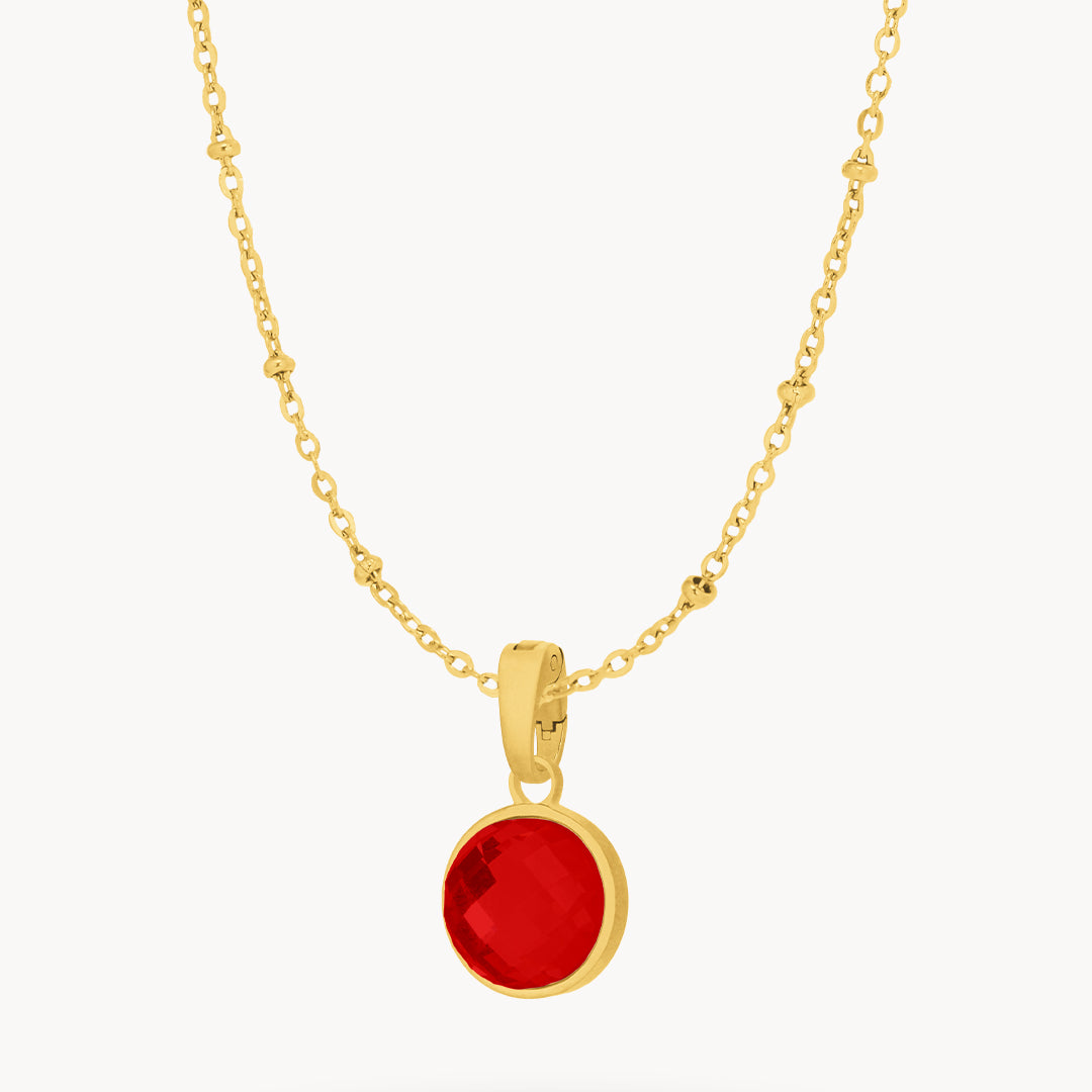 January Signature Birthstone Necklace Set, Gold