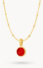 January Signature Birthstone Necklace Set, Gold