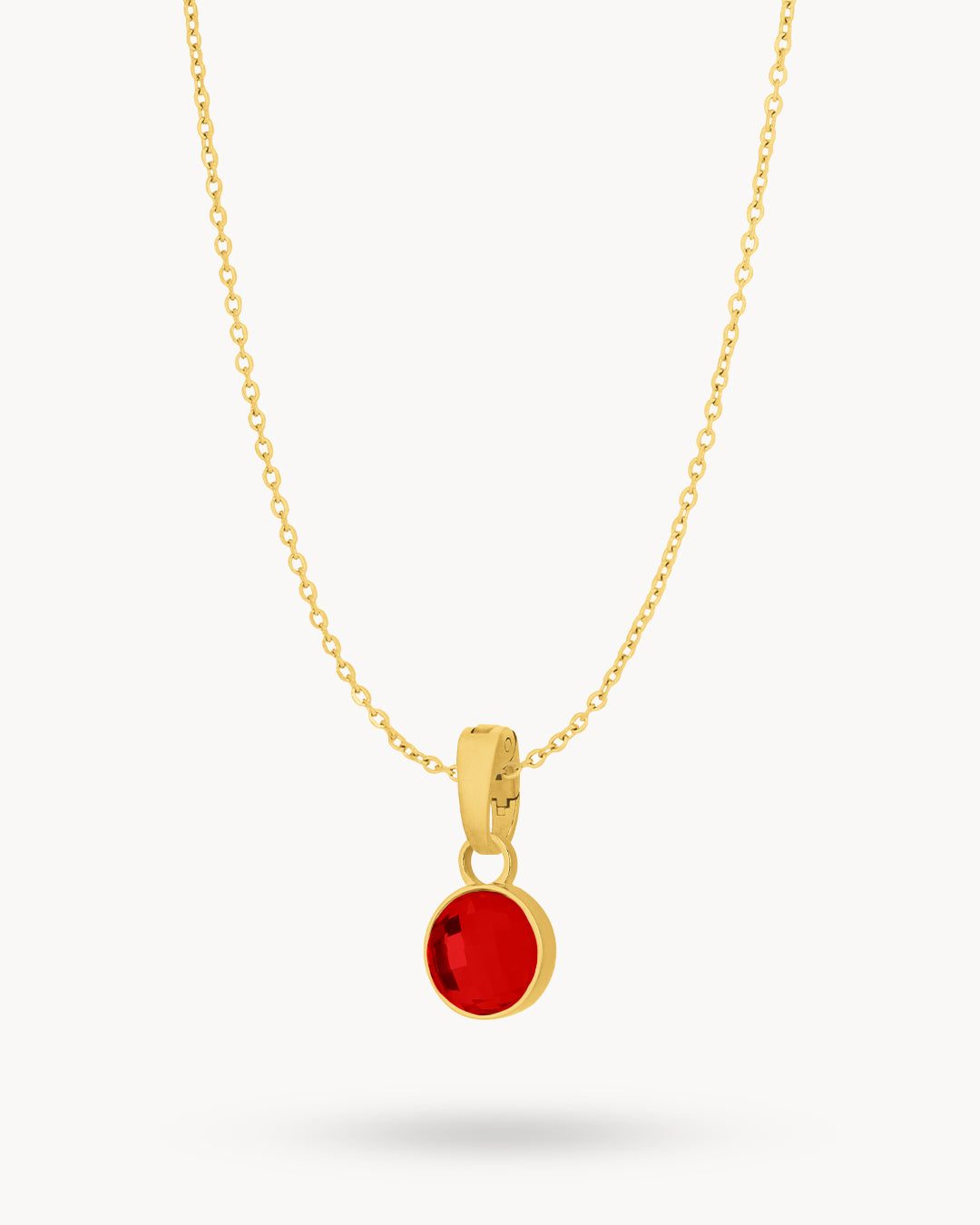 January Passion Dainty Signature Birthstone Necklace Set, Gold