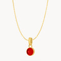 January Passion Dainty Signature Birthstone Necklace Set, Gold
