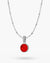 January Passion Dainty Signature Birthstone Necklace Set, Silver