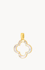 White Protection Mother of Pearl Bizzilla Halo Pendant
