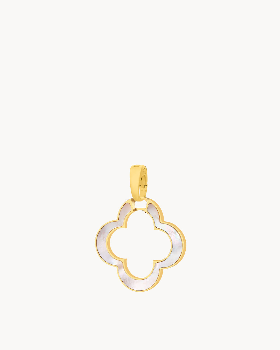 White Protection Mother of Pearl Bizzilla Halo Pendant