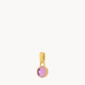 February Birthstone Devotion Dainty Signature Pendant, Gold
