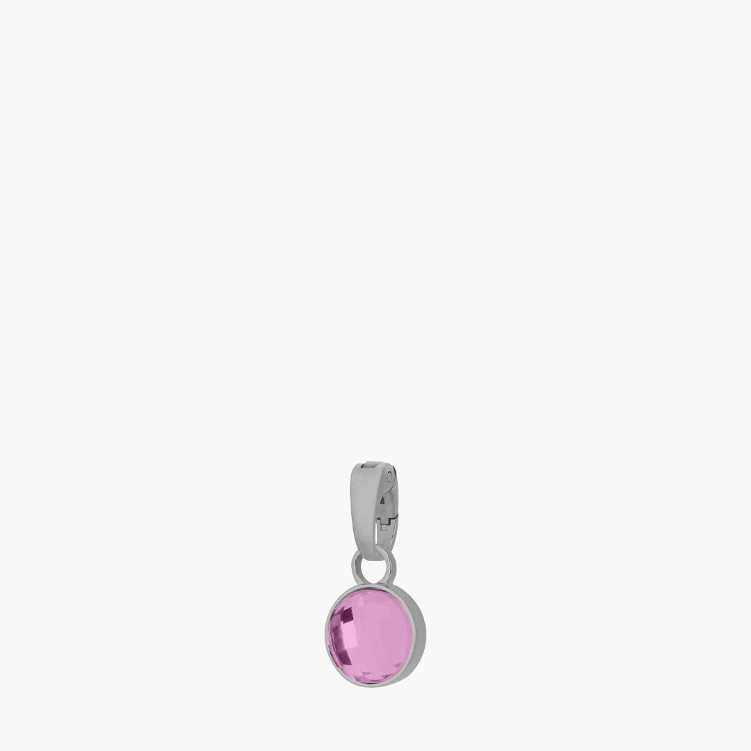 February Birthstone Devotion Dainty Signature Pendant, Silver