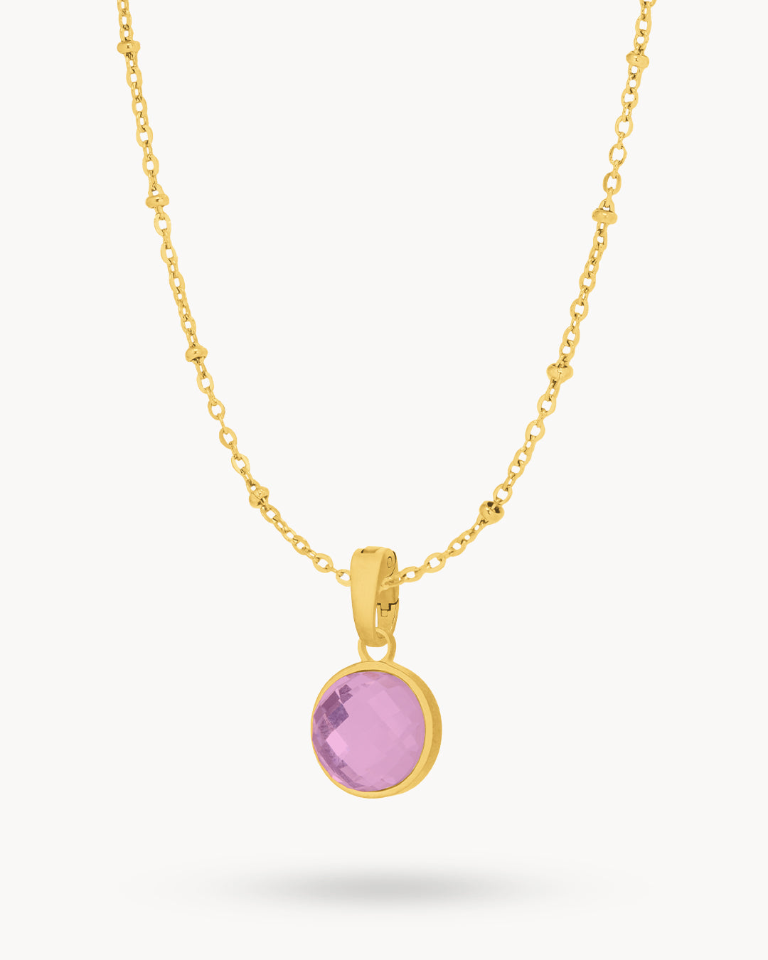 February Signature Birthstone Necklace Set, Gold